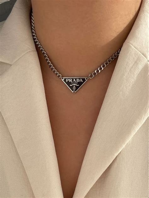 prada neckalce|real prada necklace.